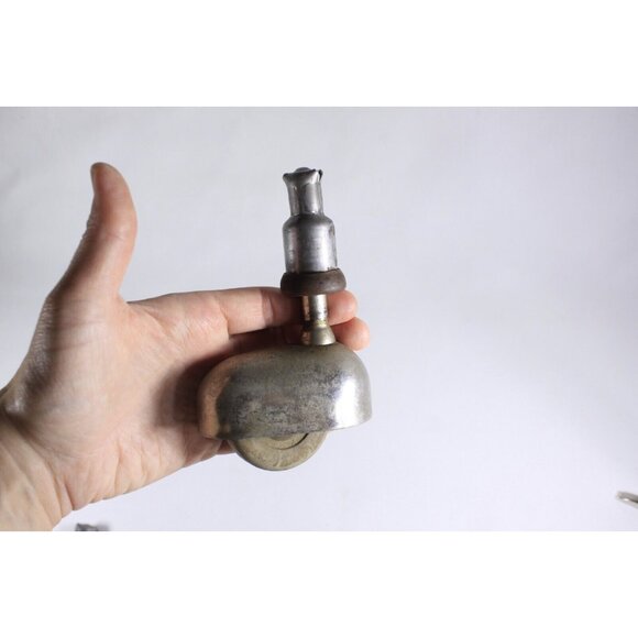 Vintage art deco caster wheels, mcm reclaimed office chair swivel casters - Picture 3 of 8